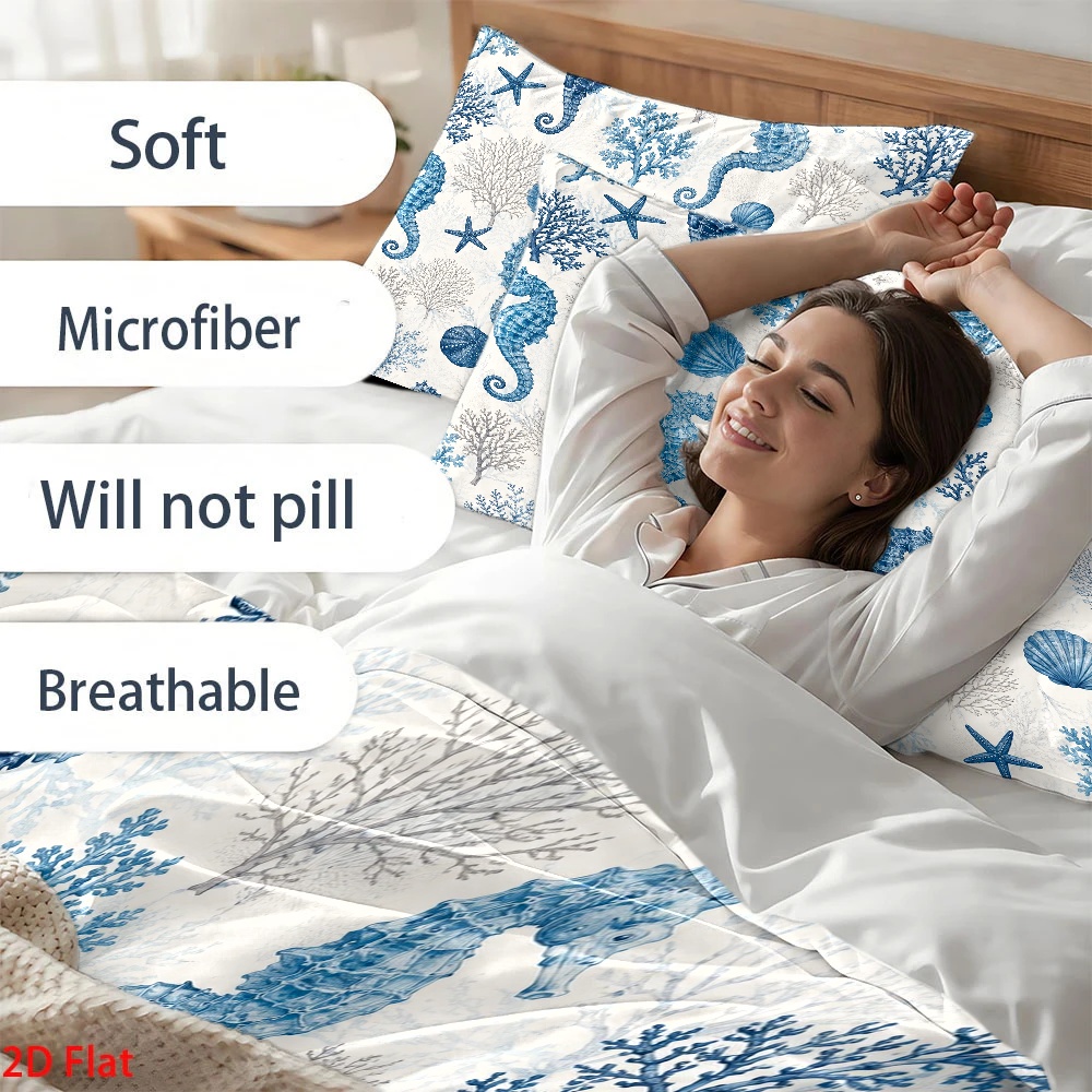 3 Parça Okyanus Stili Denizatı - Duvet Cover Sets With Zipper incelemesi ve fiyatı