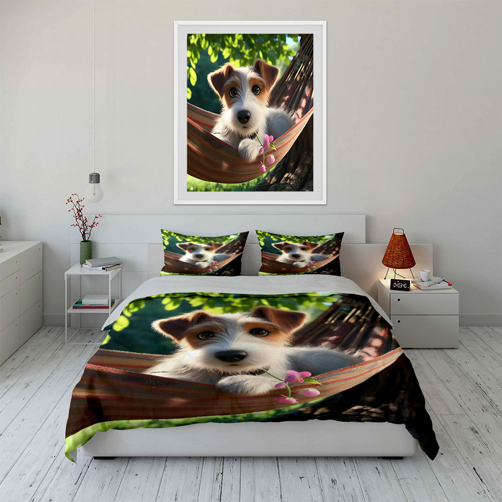 Hamakta sevimli Jack Russell T - Duvet Cover Sets With Zipper incelemesi ve fiyatı