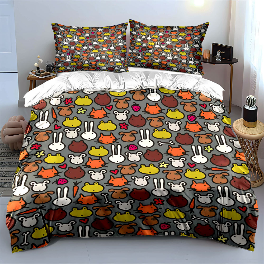 Karikatür Hayvan Yüz Desenli N - Duvet Cover Sets With Zipper incelemesi ve fiyatı