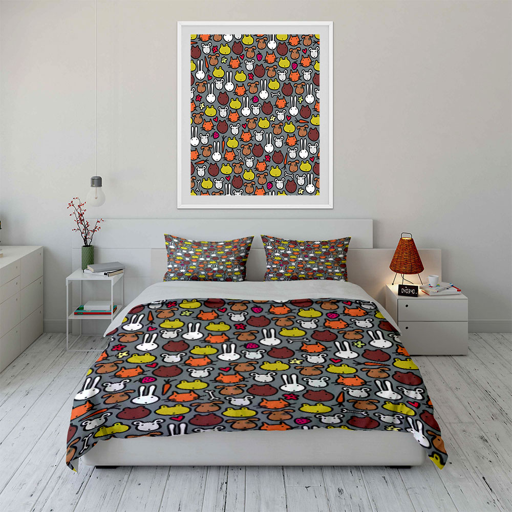 Karikatür Hayvan Yüz Desenli N - Duvet Cover Sets With Zipper incelemesi ve fiyatı