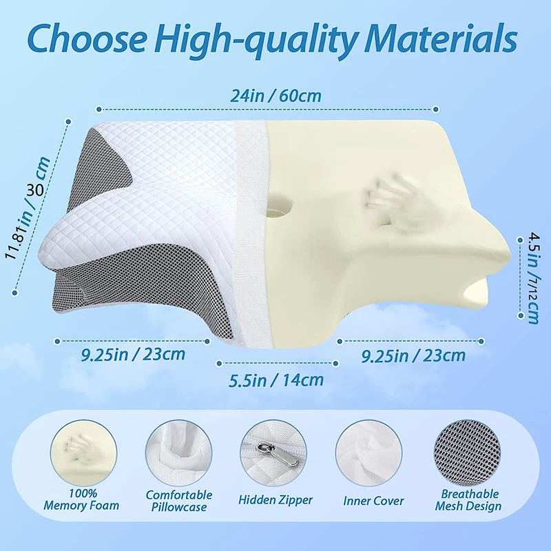 1 adet Hafızalı Köpükten Yapıl - Memory Foam Orthopedic Pillow Neck Pain incelemesi ve fiyatı