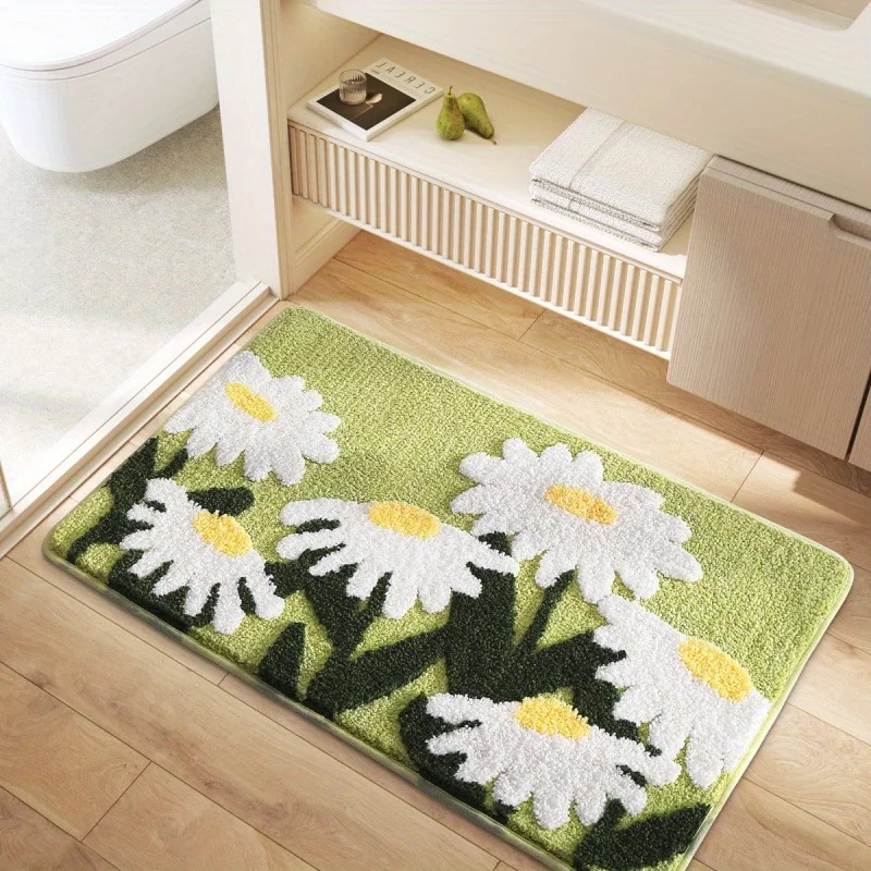 VIKAMA Kaymaz Çiçek Desenli Ba - Quick Dry Diatomite Bath Mat incelemesi ve fiyatı
