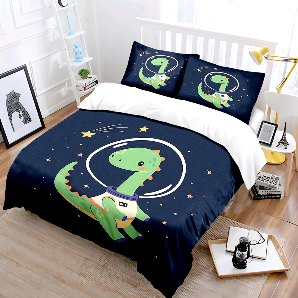 Yıldızlı arka planlı uzay dino - Duvet Cover Sets With Zipper incelemesi ve fiyatı