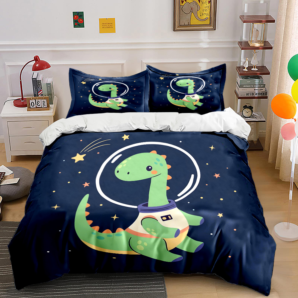 Yıldızlı arka planlı uzay dino - Duvet Cover Sets With Zipper incelemesi ve fiyatı