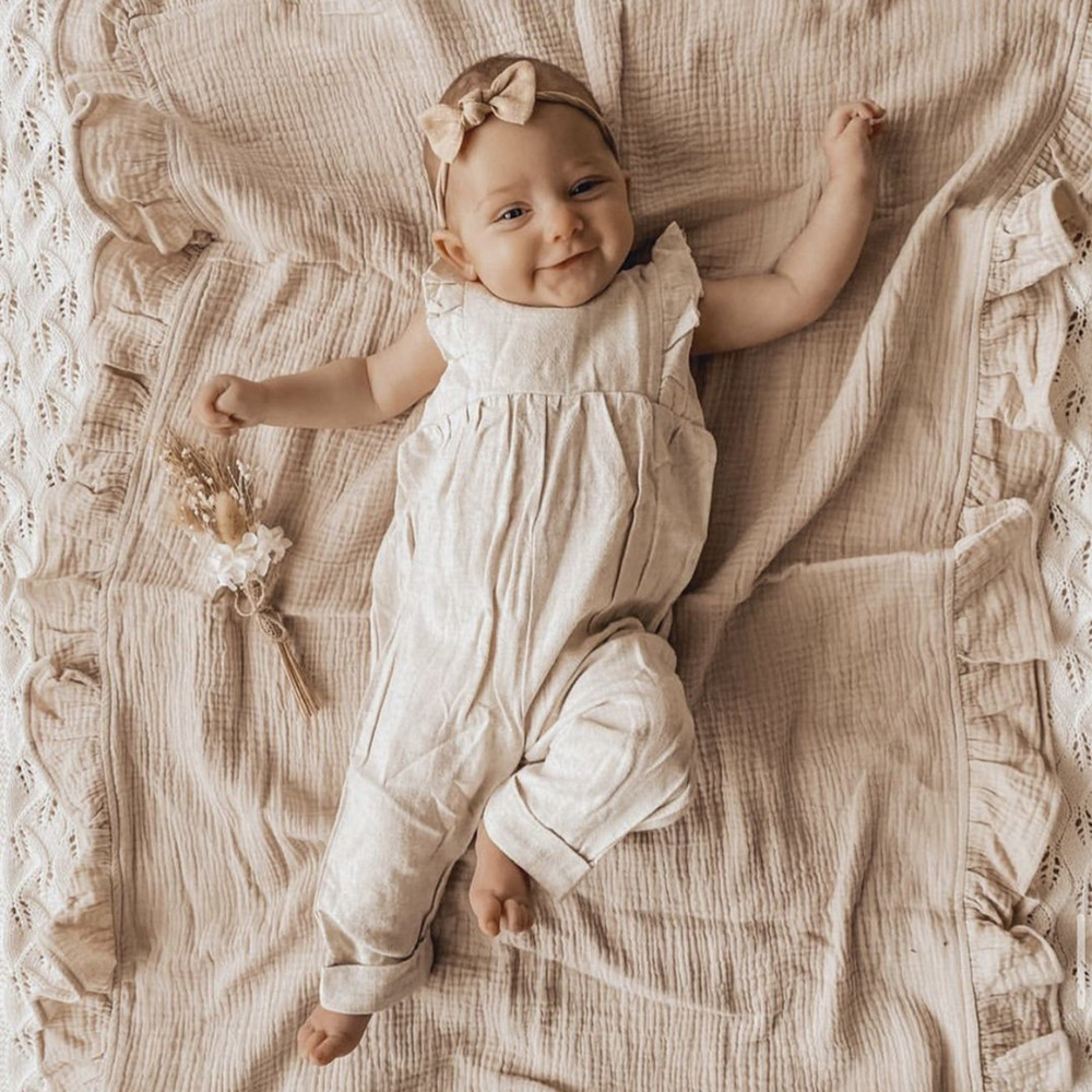 INS Ruffled Muslin Bebek Kunda - Muslin Cotton Bedspread incelemesi ve fiyatı