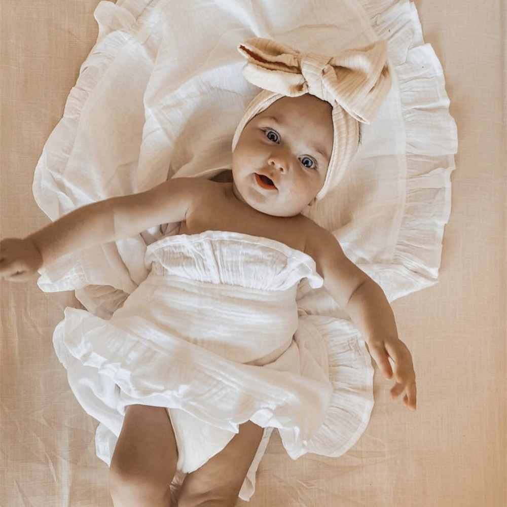 INS Ruffled Muslin Bebek Kunda - Muslin Cotton Bedspread incelemesi ve fiyatı